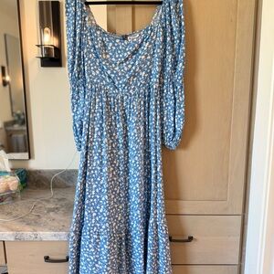 Reformation Blue and White Floral Maxi Dress